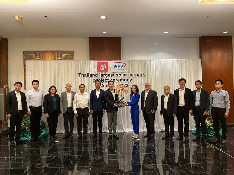 WHA Joins MG Celebration Dinner for Thailand’s Largest Solar Carpark Project
