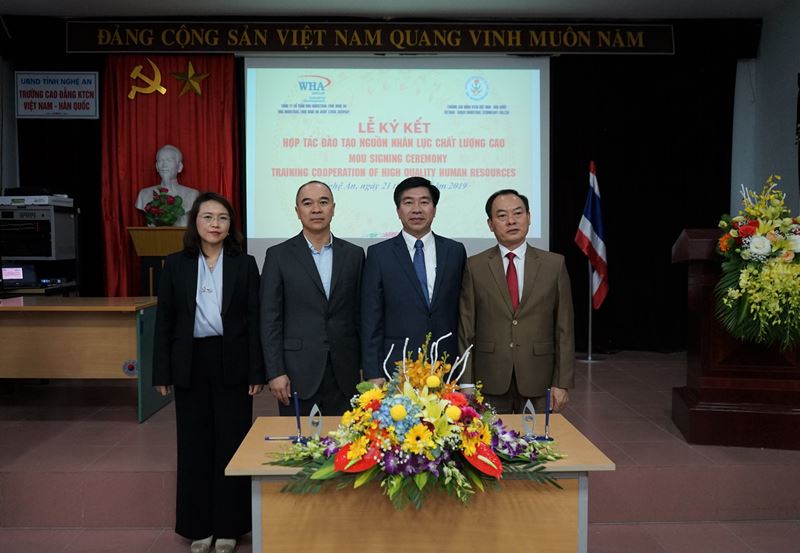 WHA Industrial Zone Nghe An and Vietnam – Korean Industrial Technology College Sign Collaborative Agreement