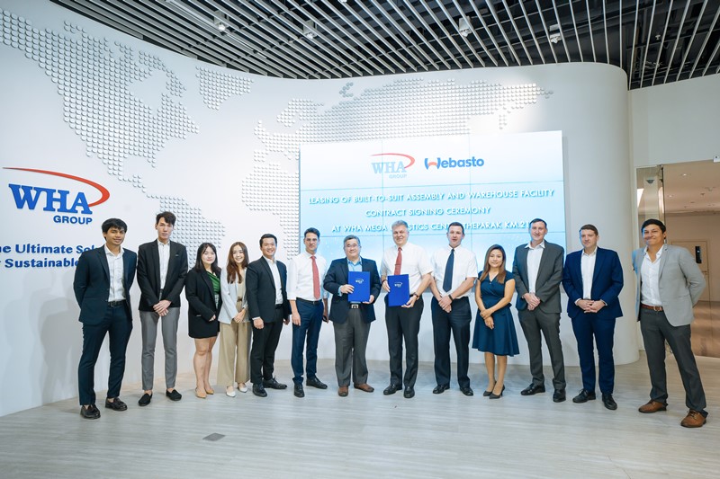 Webasto Finalizes Built-to-Suit Warehouse Lease Agreement at WHA Mega Logistics Center Theparak Km. 21 to Expand Its Automotive Business in Thailand