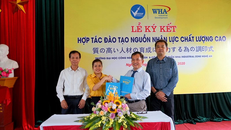 WHA Industrial Zone Nghe An JSC and Van Xuan University of Technology Sign MOU for Collaboration in Education and Recruitment