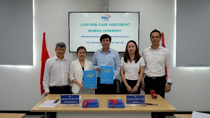 TALI International Transport & Trade JSC Land Sublease Deal with WHA Industrial Zone Nghe An JSC