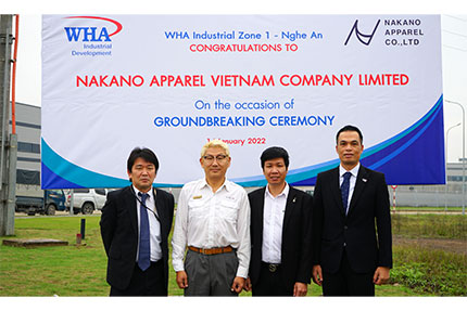 Groundbreaking Ceremony for Nakano Apparel Vietnam Co., Ltd at WHA Industrial Zone 1 - Nghe An