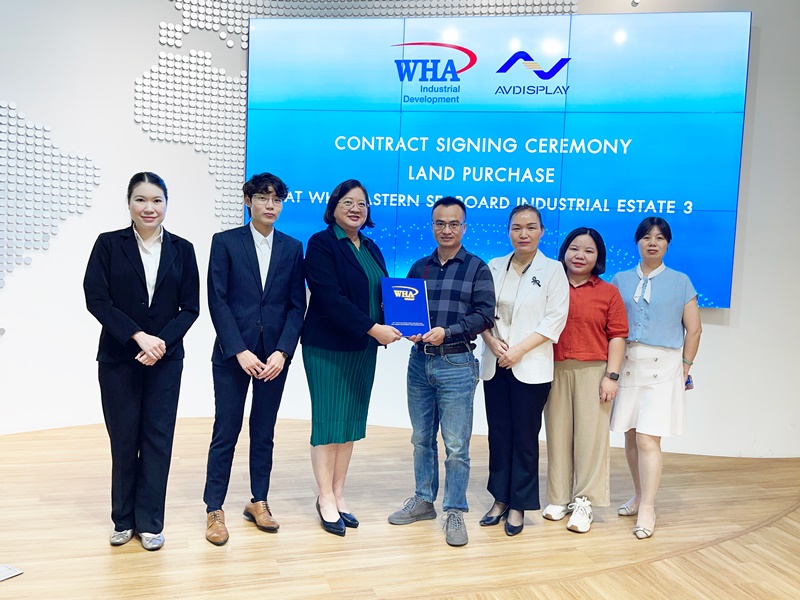 AV-DISPLAY (THAILAND) finalized land purchase agreement at WHA Eastern Seaboard Industrial Estate 3